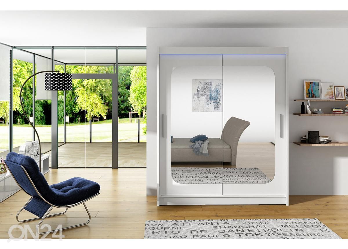 Lükandustega riidekapp + LED suurendatud