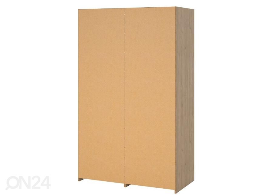 Lükandustega riidekapp Line 121 cm, hickory suurendatud