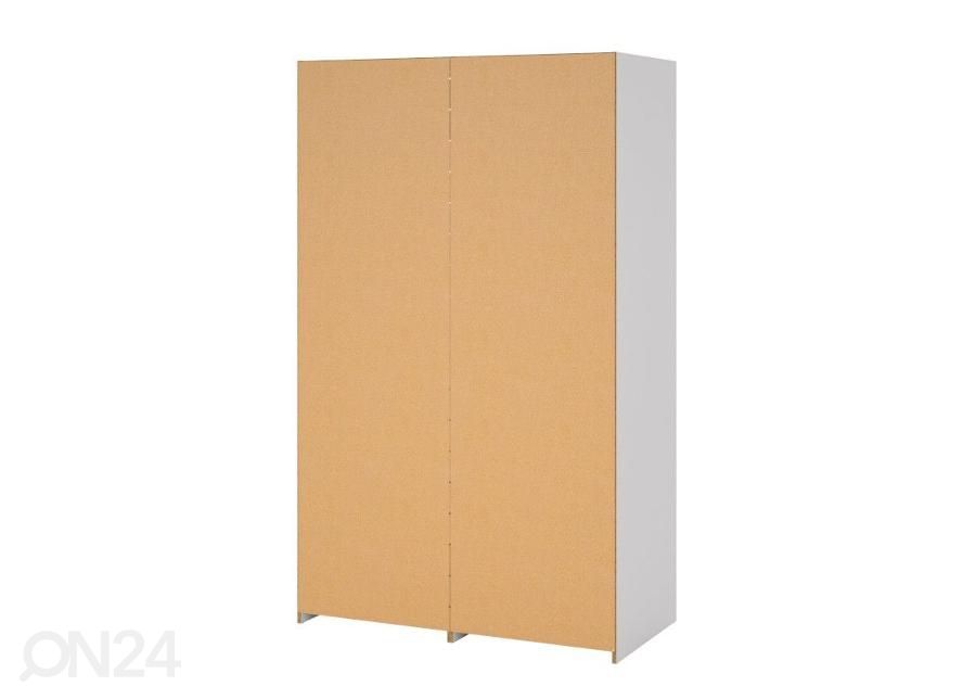 Lükandustega riidekapp Line 121 cm, hickory/valge suurendatud
