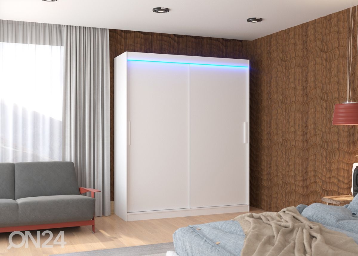 Lükandustega riidekapp Lino 180 cm + LED suurendatud