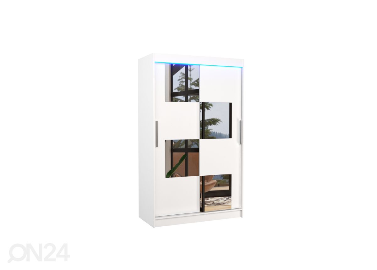 Lükandustega riidekapp Loca I 120 cm + LED suurendatud