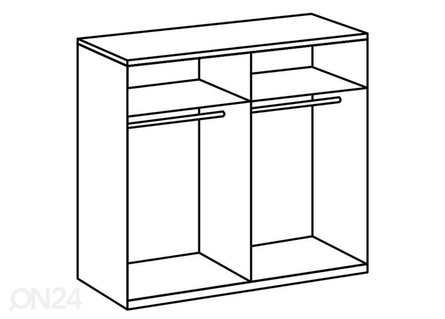 Lükandustega riidekapp Lüneburg 180 cm suurendatud