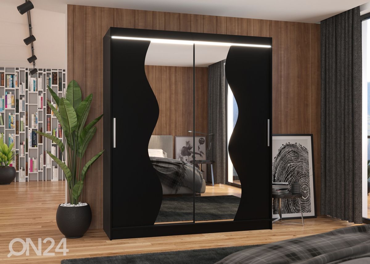 Lükandustega riidekapp Madison 180 cm + LED suurendatud