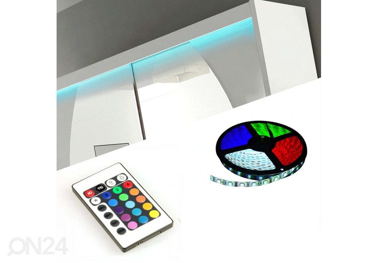 Lükandustega riidekapp Maxine 150 cm + LED suurendatud