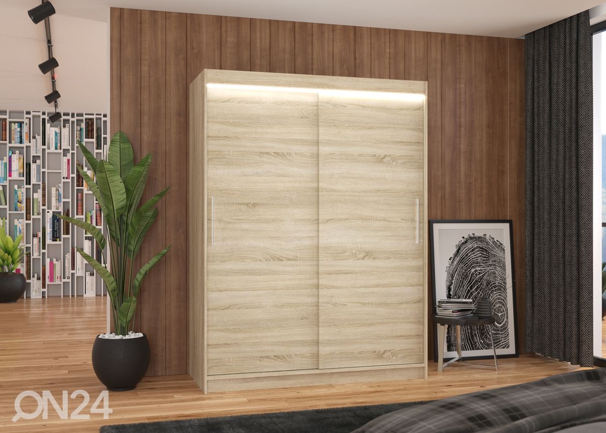 Lükandustega riidekapp Olivia I 150 cm + LED suurendatud