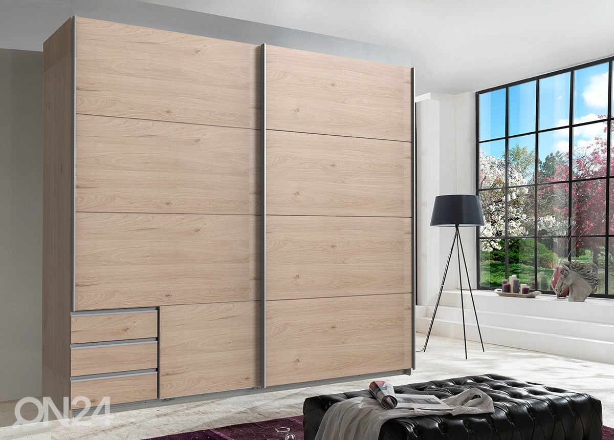 Lükandustega riidekapp Seattle 225 cm suurendatud