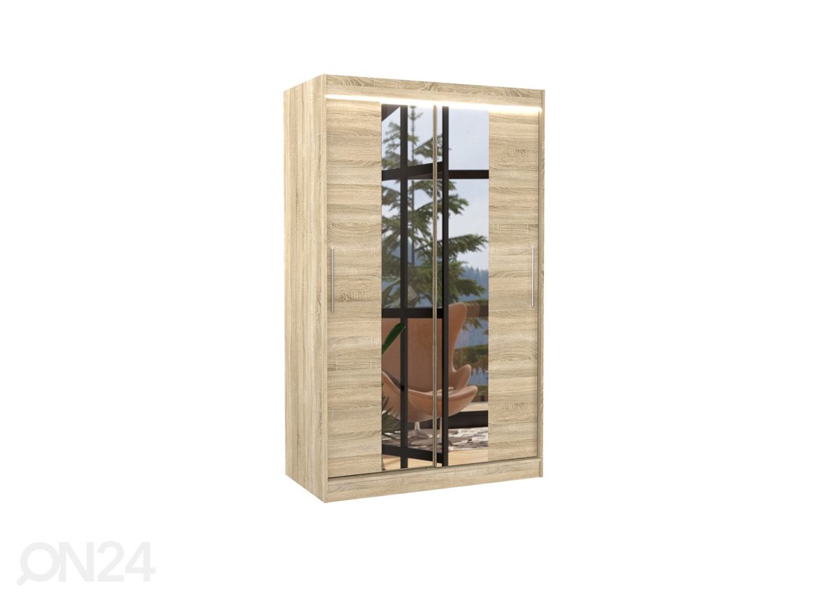 Lükandustega riidekapp Susana I 120 cm + LED suurendatud