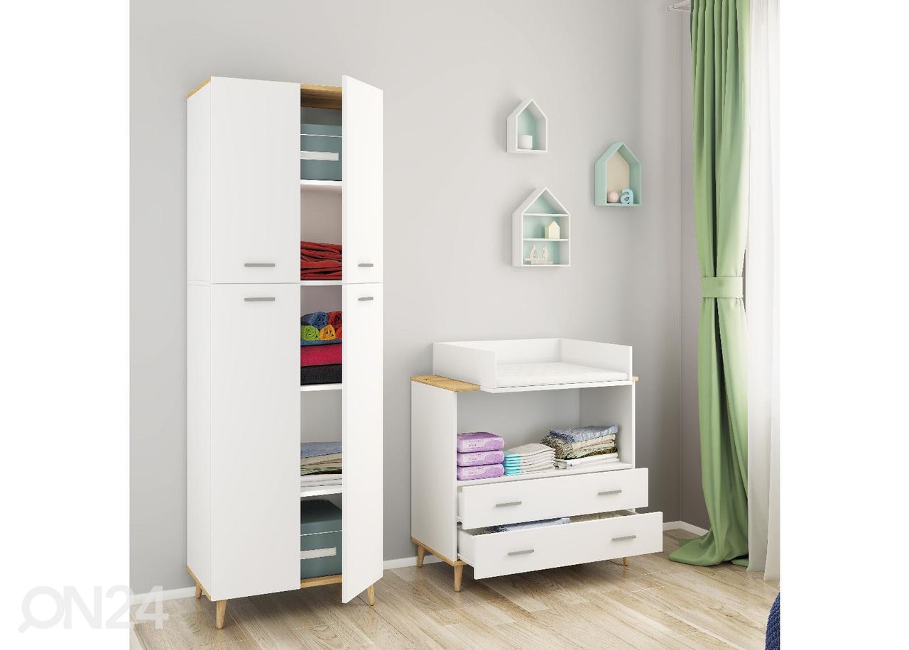 Mähkimislauaga kummut Landos 80 cm suurendatud