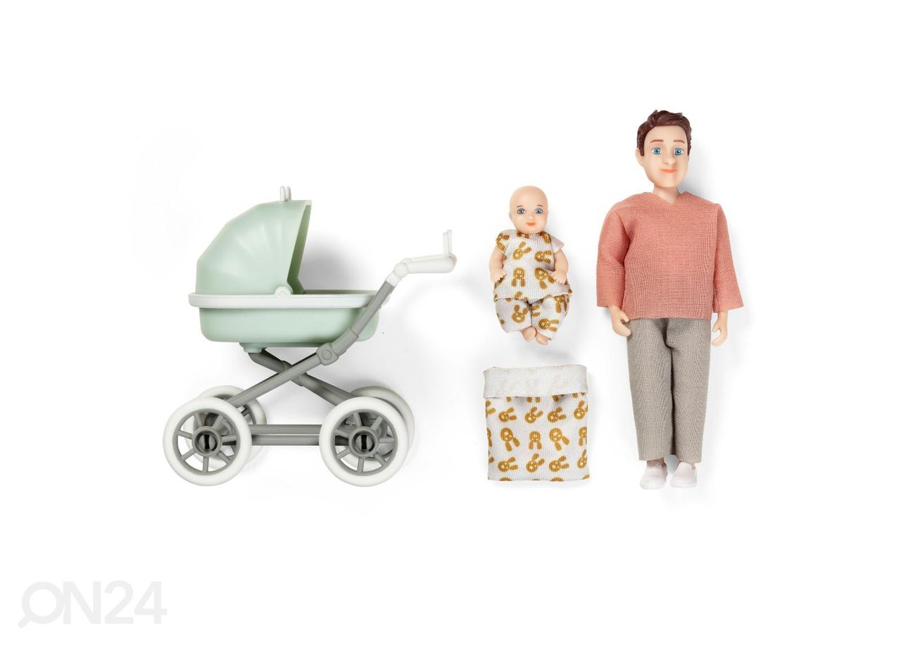 Mängunukk LUNDBY Mees vankriga suurendatud