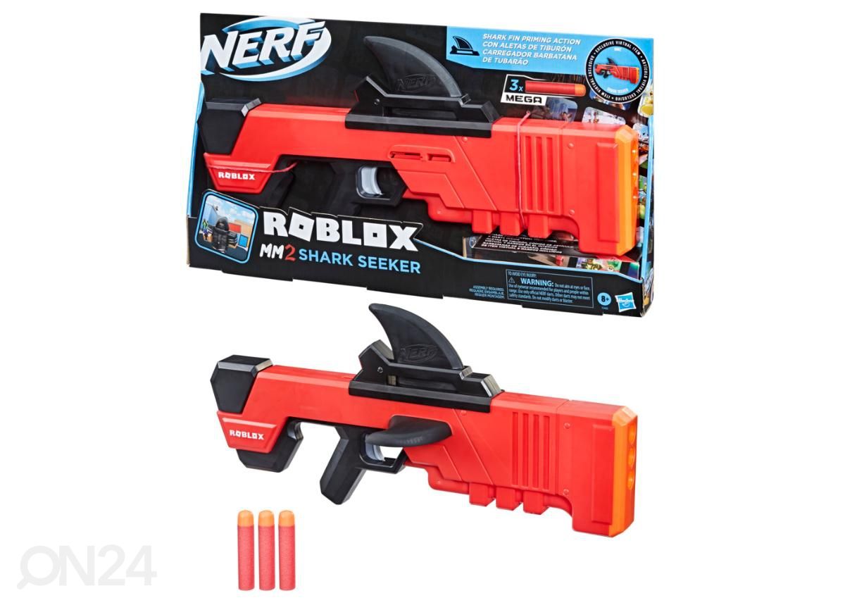 Mängurelv MM2 Shark Seeker NERF Roblox suurendatud