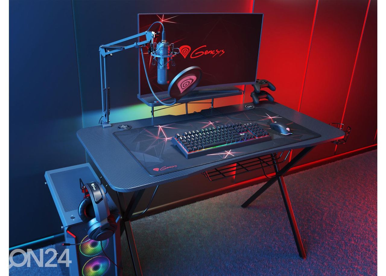 Mängurilaud Genesis Holm 300 RGB, must suurendatud