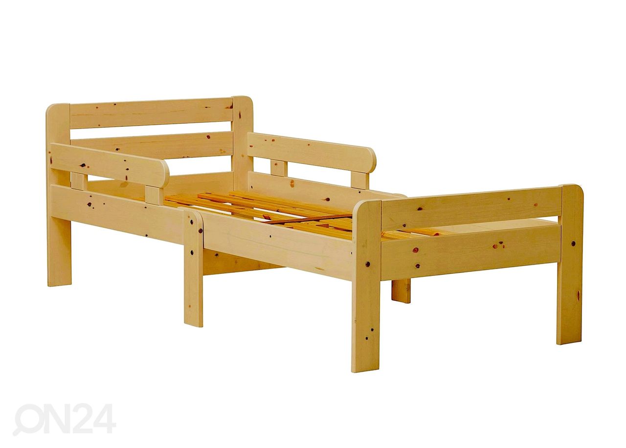 Männipuidust pikendatav lastevoodi Tiina 75x100+42+42 cm + voodikast suurendatud