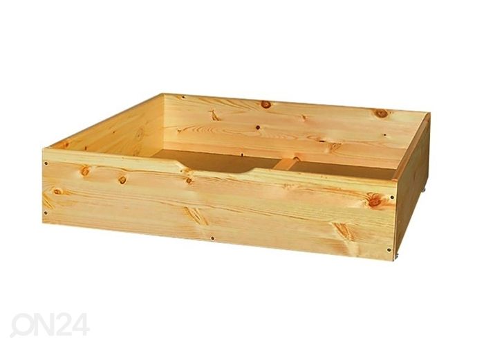 Männipuidust pikendatav lastevoodi Tiina 75x100+42+42 cm + voodikast suurendatud