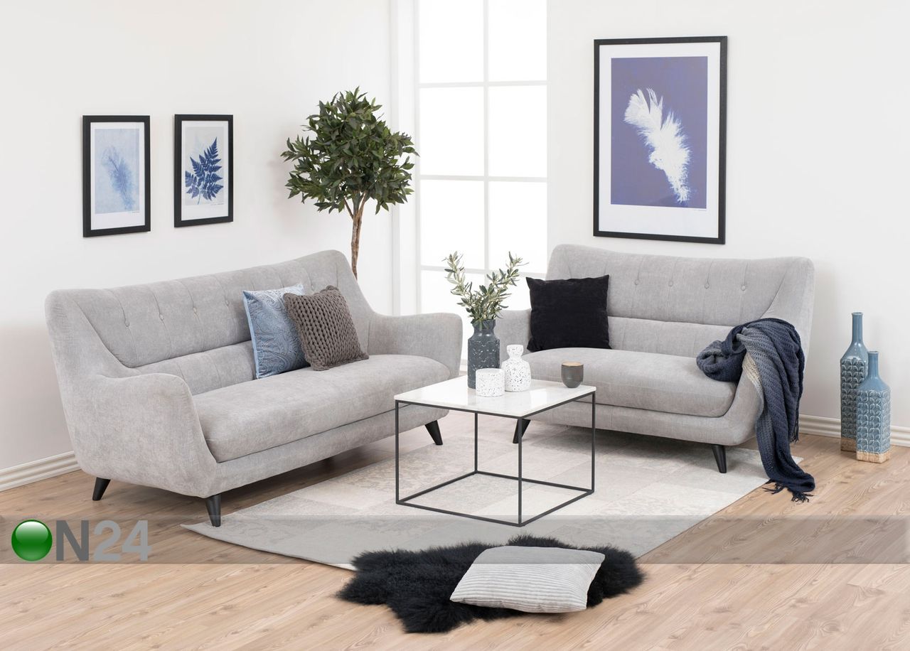 Marmorplaadiga diivanilaud Bolton 60x60 cm suurendatud