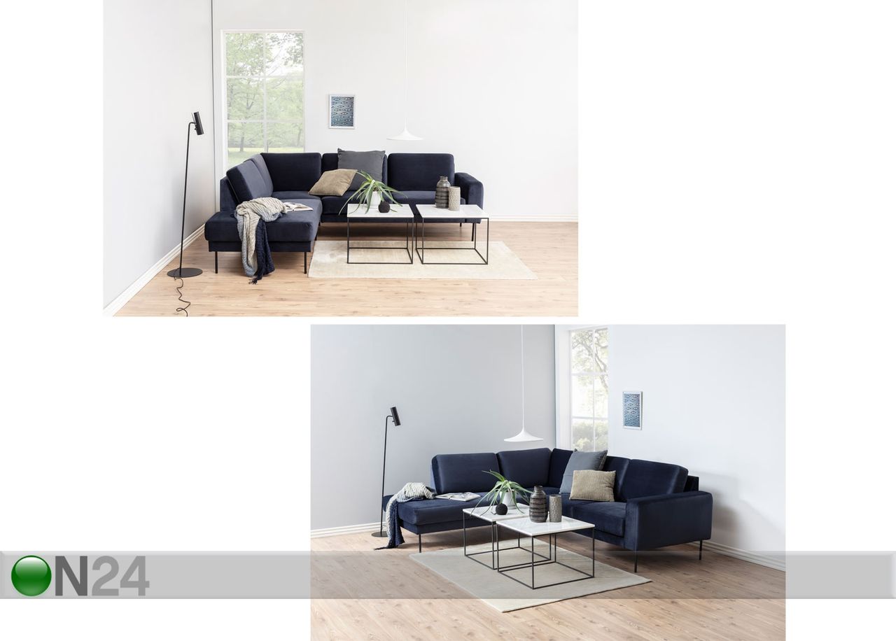 Marmorplaadiga diivanilaud Bolton 60x60 cm suurendatud