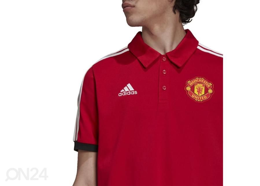 Meeste polosärk Adidas 3-stripes Manchester United suurendatud