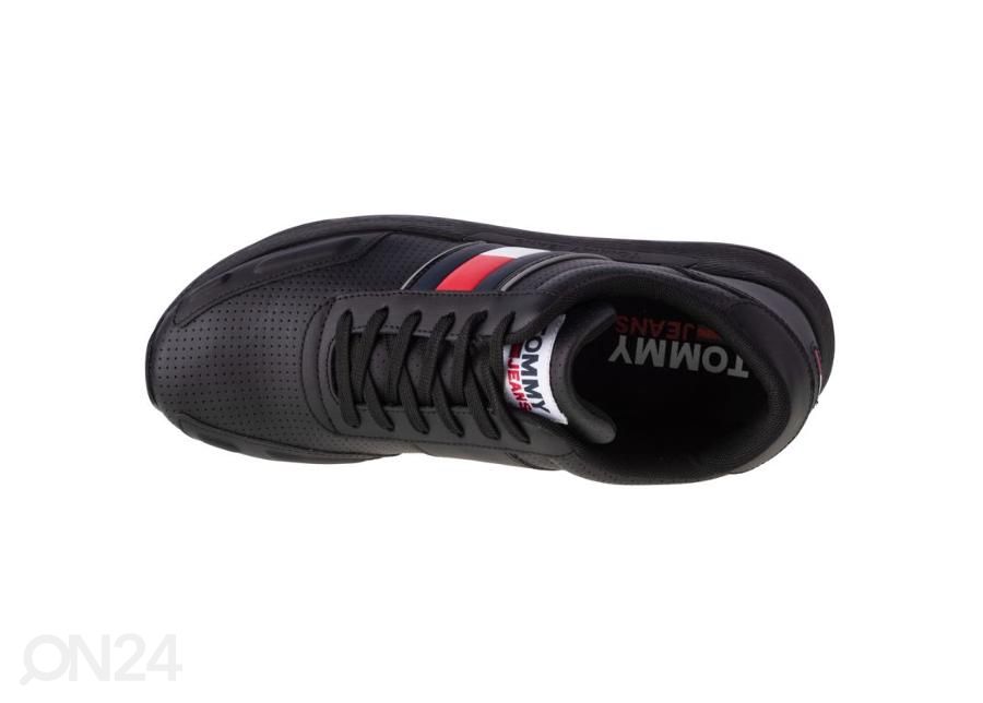 Meeste vabaajajalatsid Tommy Hilfiger Flexi Perf Leather Runner suurendatud