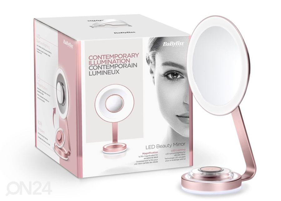 Meigipeegel LED valgustusega Babyliss suurendatud