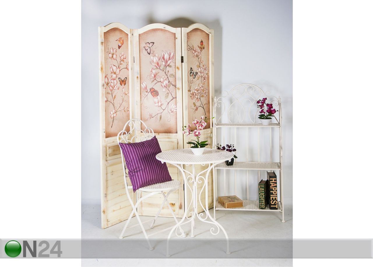 Metallist kokkupandav laud Teresa Ø 60 cm suurendatud