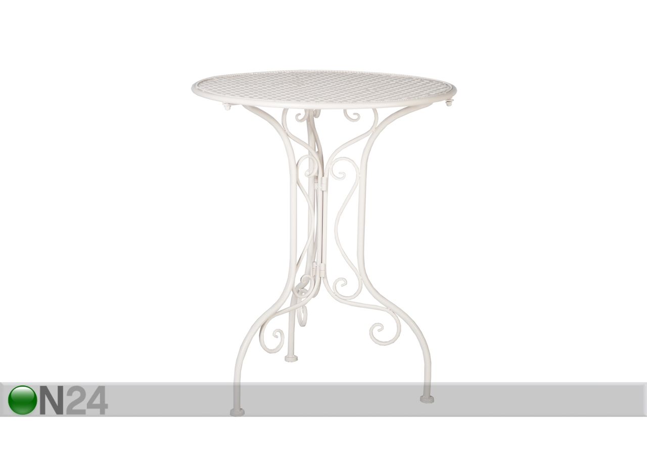 Metallist kokkupandav laud Teresa Ø 60 cm suurendatud