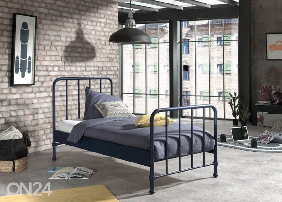 Metallvoodi Bronxx 90x200 cm, sinine suurendatud