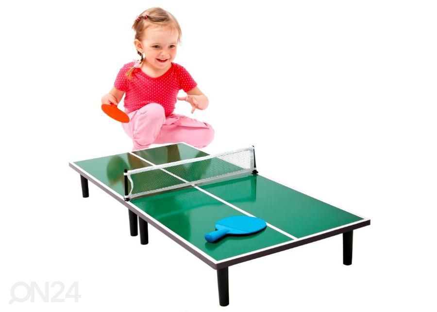Mini lauatennis Bino roheline 90x40x11 cm suurendatud