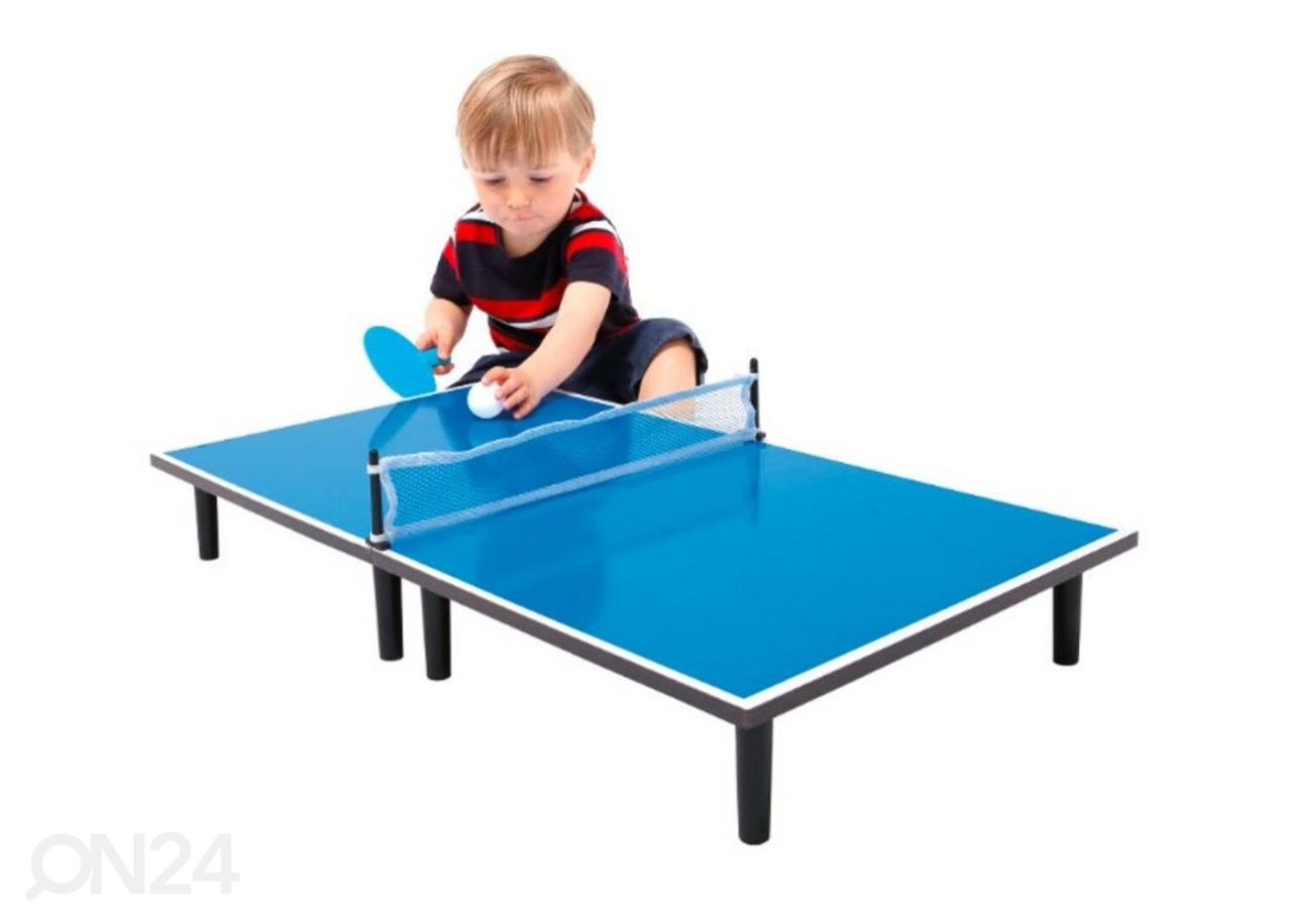 Mini lauatennis Bino sinine 80x45x11 cm suurendatud