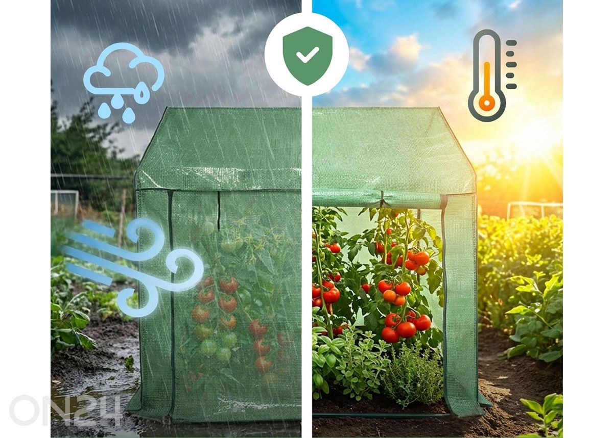 Minikasvuhoone 140x200 cm suurendatud