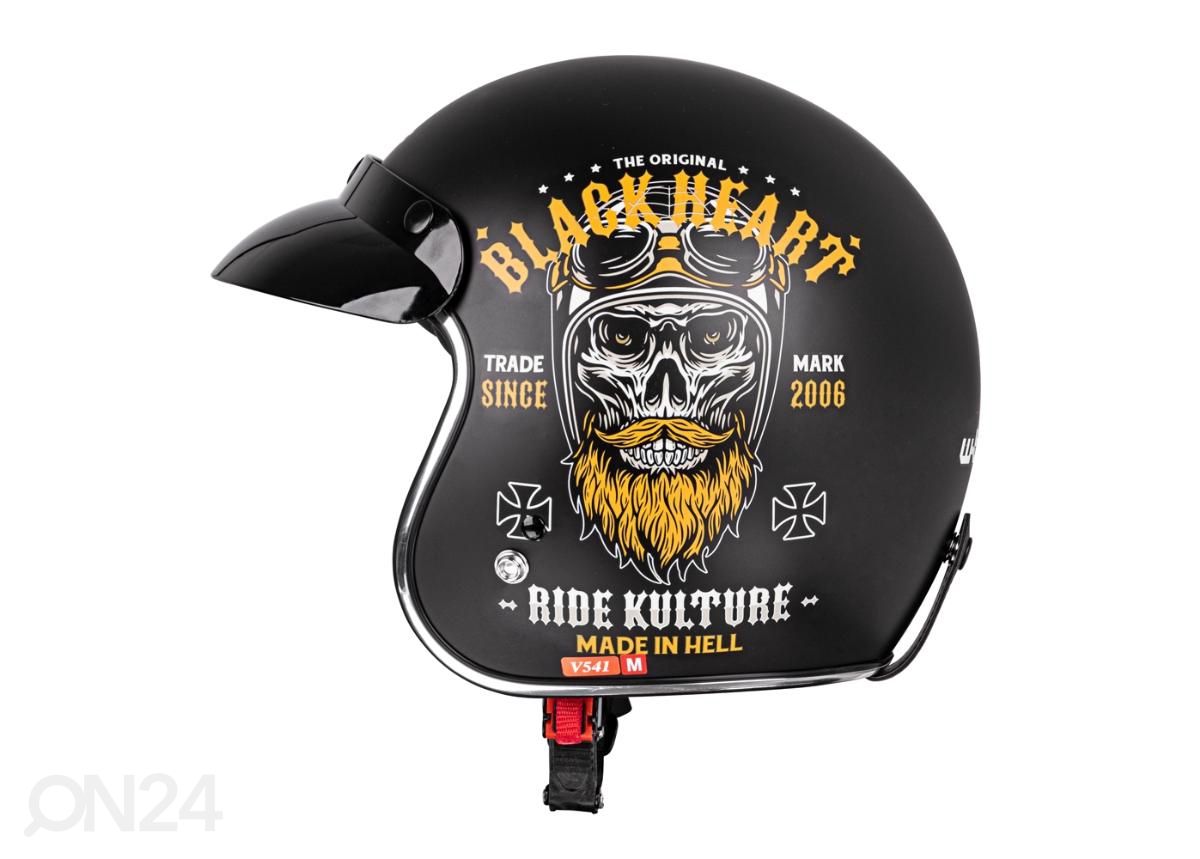 Mootorratta kiiver W-TEC V541 Black Heart suurendatud
