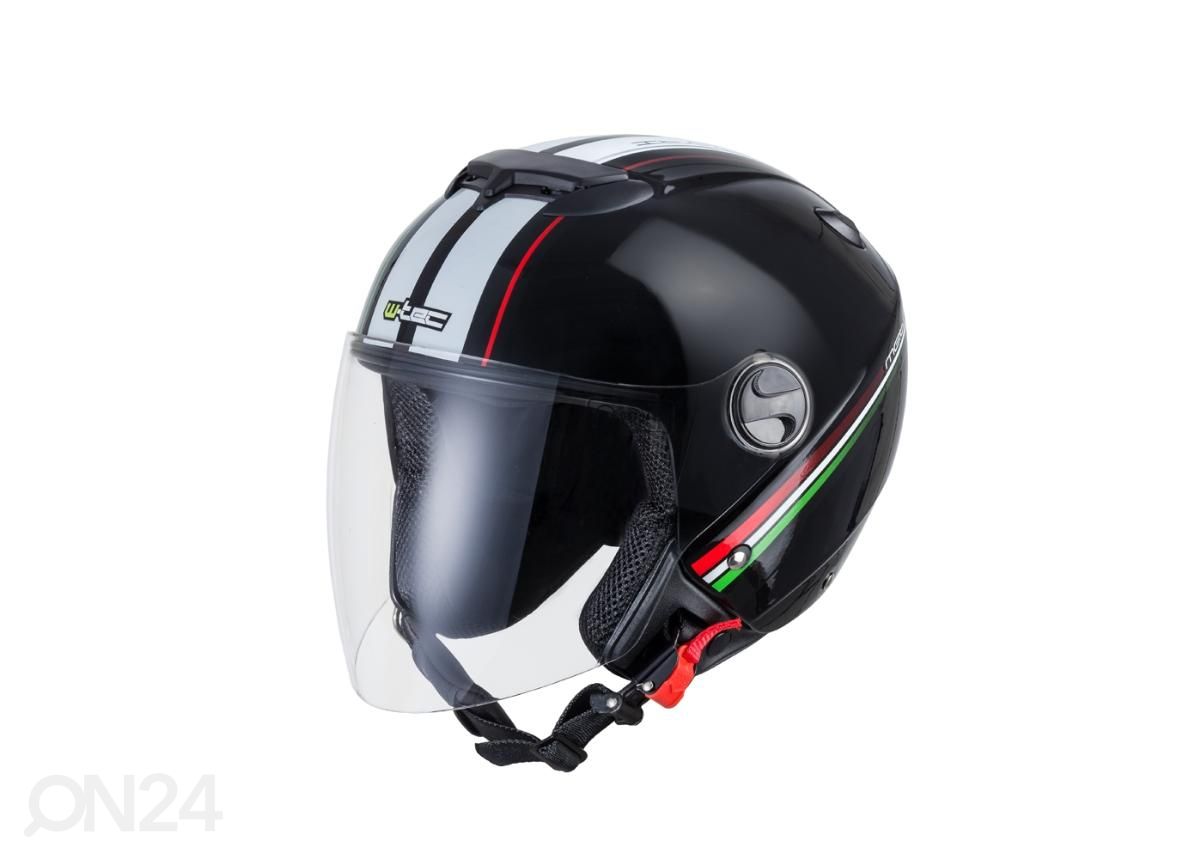 Mootorratta kiiver W-TEC YM-617 matt must suurus XXL 63-64 suurendatud