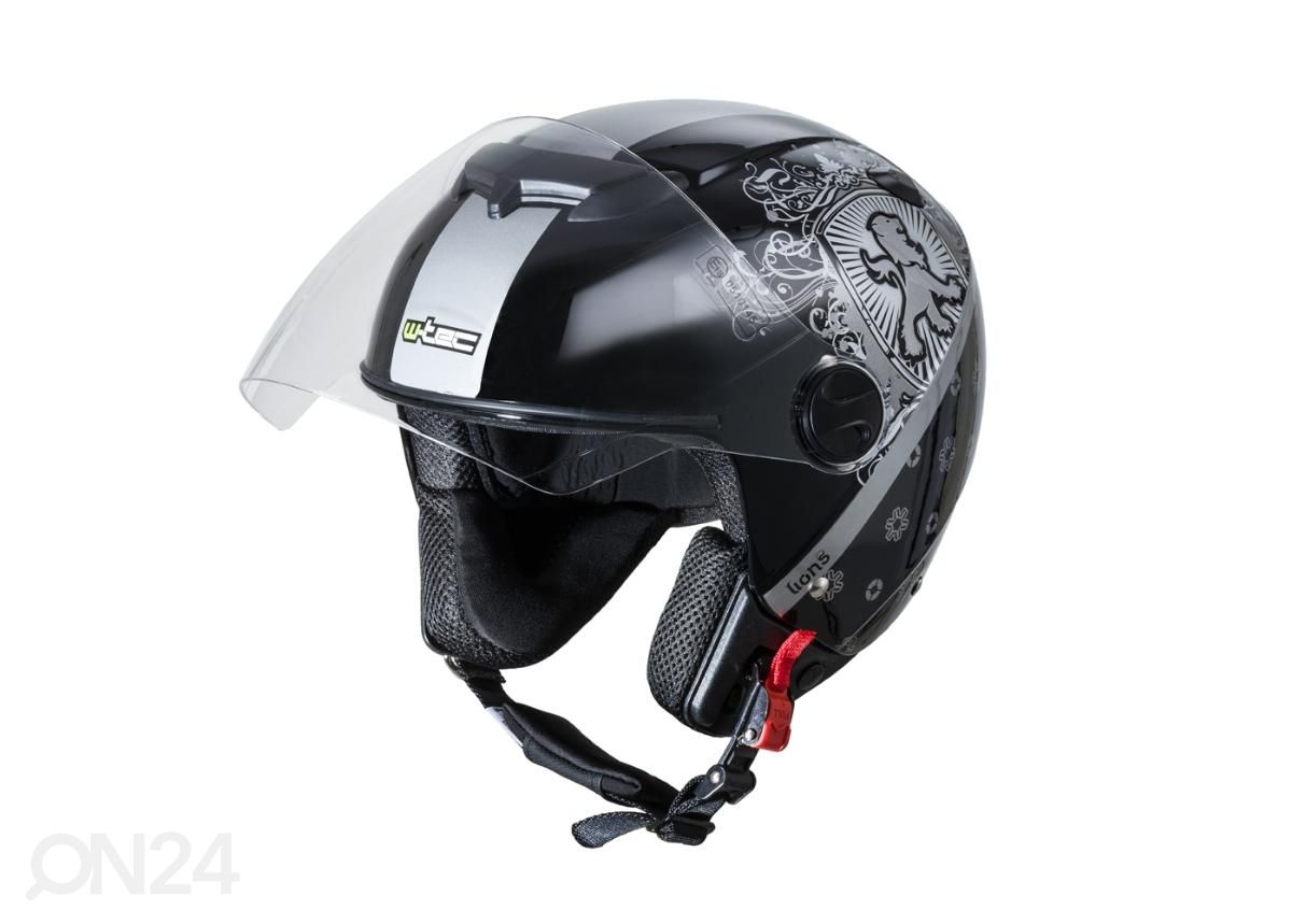 Mootorratta kiiver W-TEC YM-617 matt must suurus XXL 63-64 suurendatud