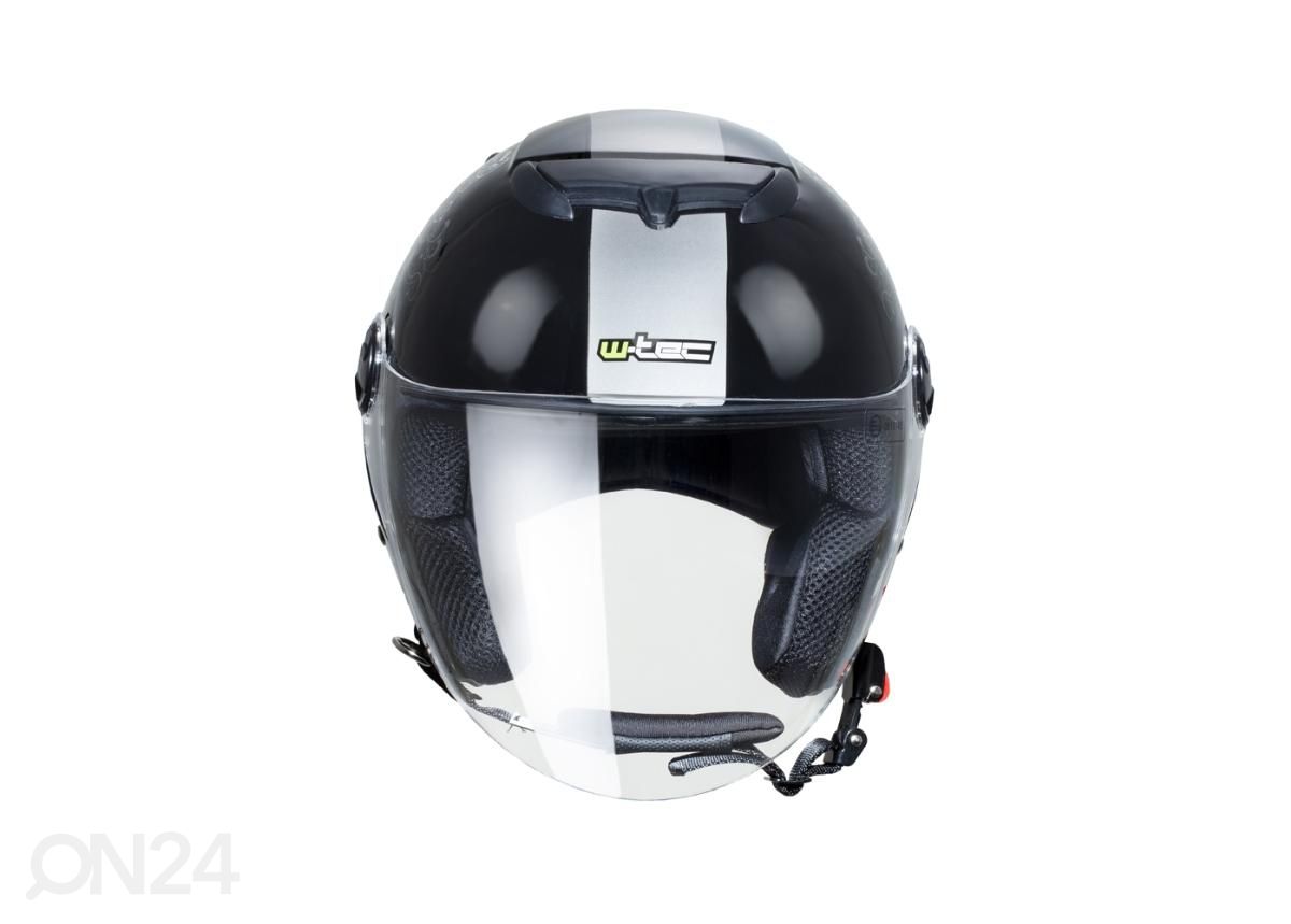 Mootorratta kiiver W-TEC YM-617 matt must suurus XXL 63-64 suurendatud
