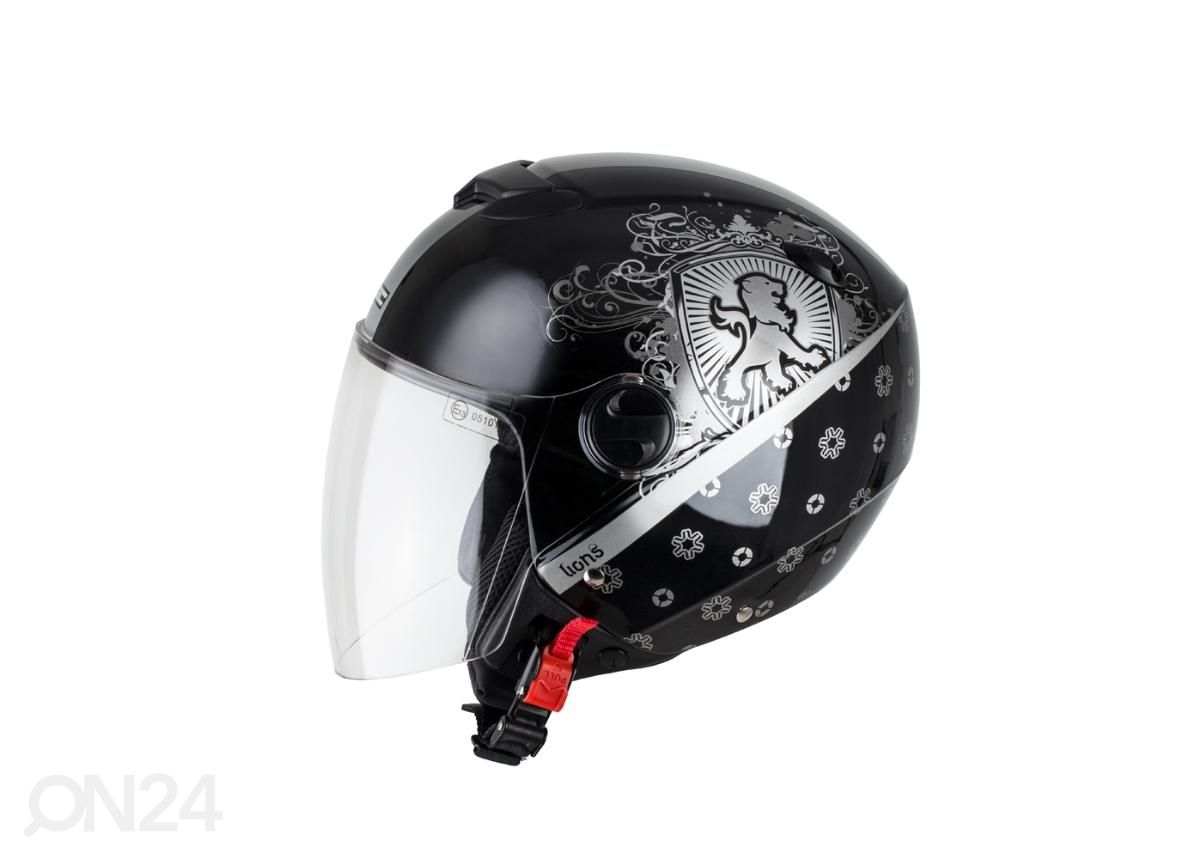 Mootorratta kiiver W-TEC YM-617 matt must suurus XXL 63-64 suurendatud