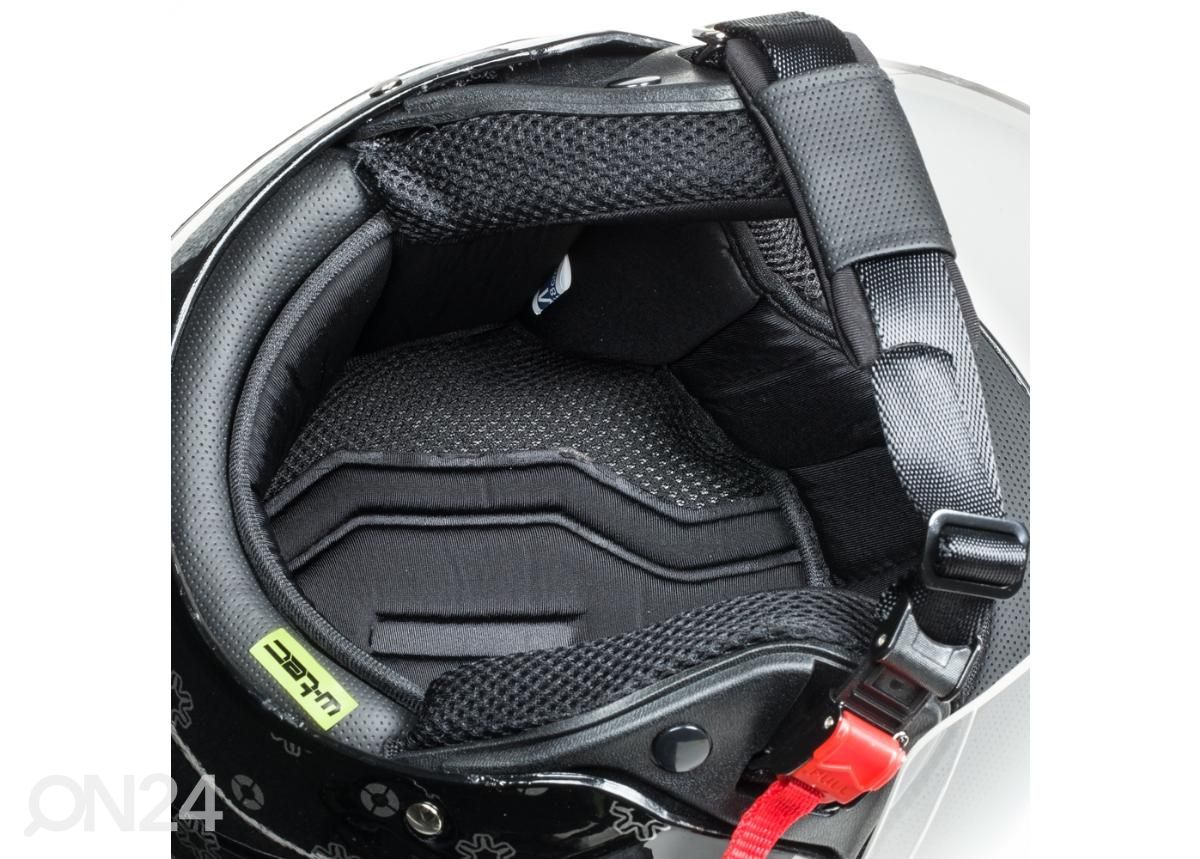 Mootorratta kiiver W-TEC YM-617 matt must suurus XXL 63-64 suurendatud