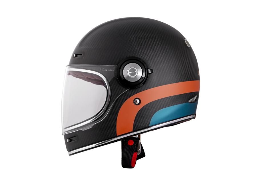 Mootorrattakiiver W-TEC Matt Carbon suurendatud