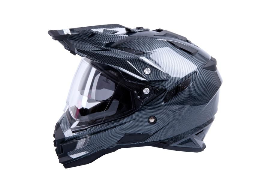 Motokrossi kiiver Carbon Look W-TEC suurendatud