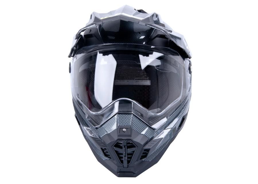 Motokrossi kiiver Carbon Look W-TEC suurendatud