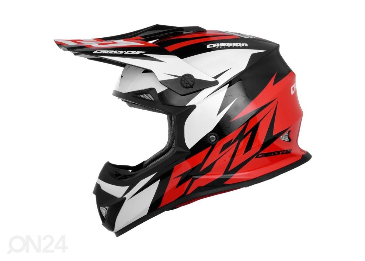 Motokrossi kiiver Cassida Cross Cup Two suurendatud