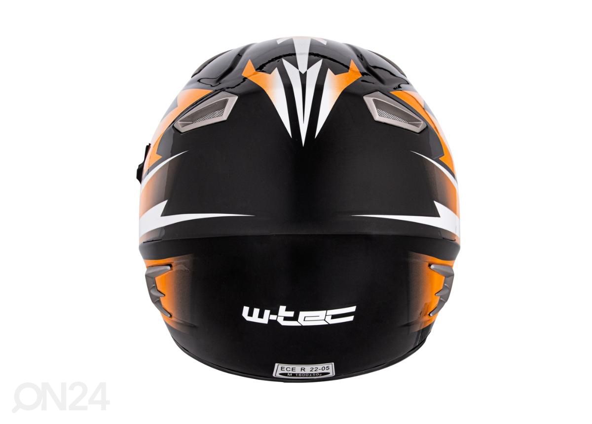 Motokrossi kiiver W-TEC Dualsport must-fluo oranž suurus XS (53-54) suurendatud