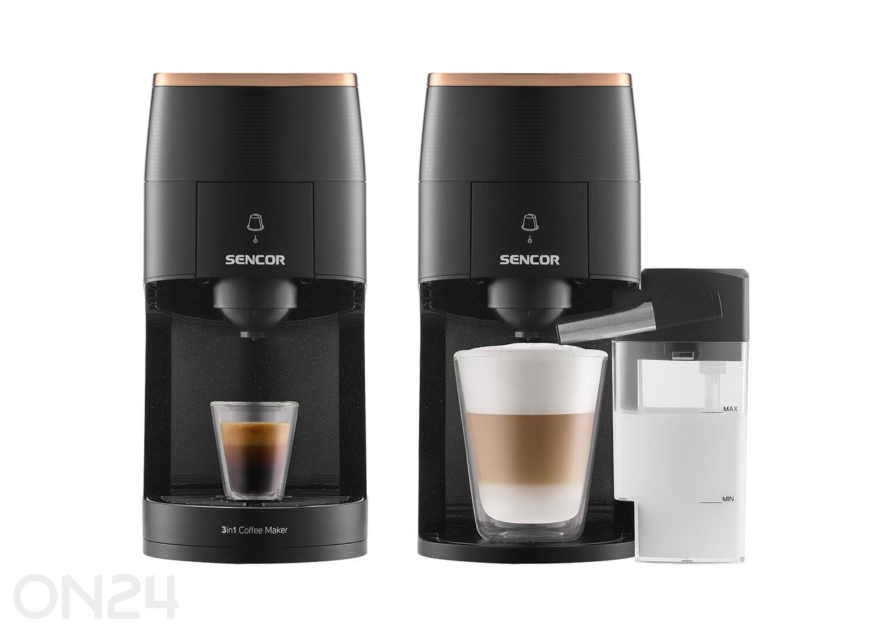 Multi-kapsel 3in1 kohvimasin Marco Polo Sencor SCC3000BK suurendatud