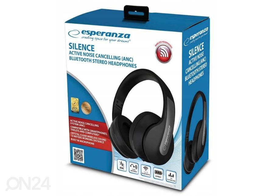 Mürasummutusega Bluetooth kõrvaklapid Esperanza EH240 suurendatud