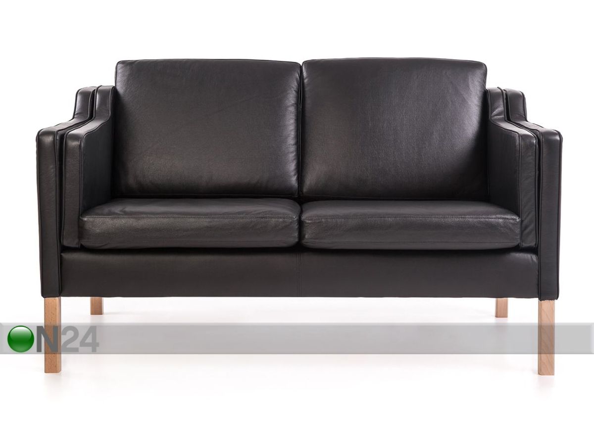 Nahast 2-kohaline diivan Eco suurendatud