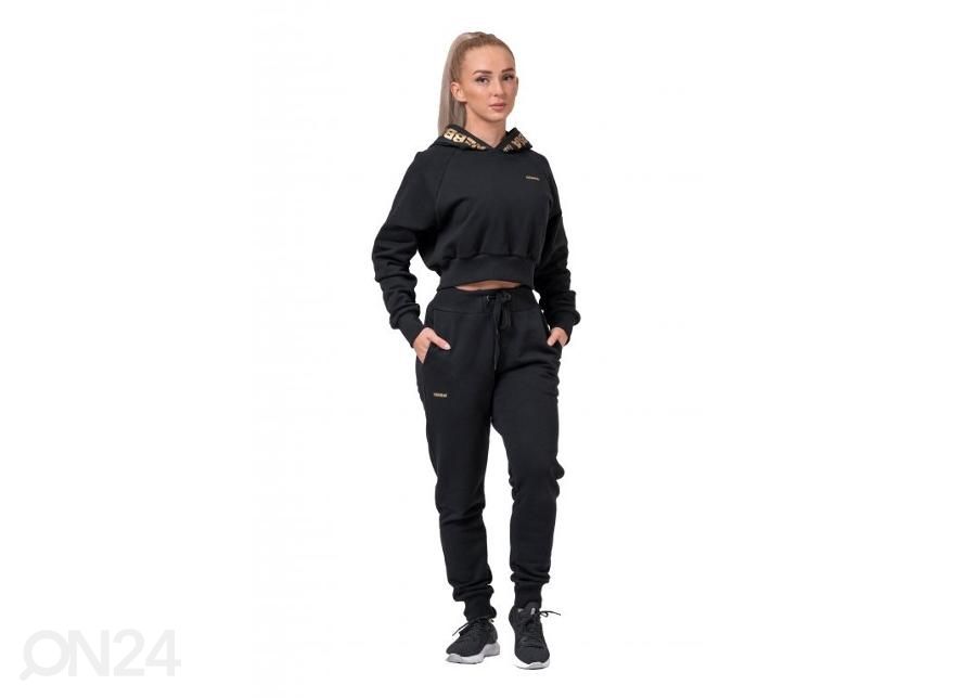 Naiste dressipluus Nebbia Golden Crop 824 must suurendatud