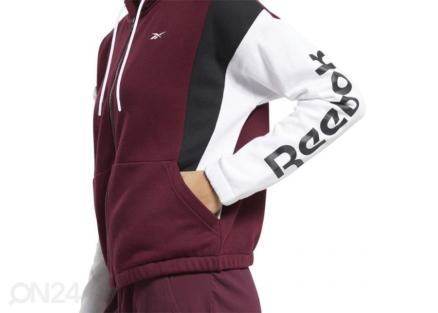 Naiste dressipluus Reebok Te Linear Logo Fl F Maroon W FU2189 suurendatud