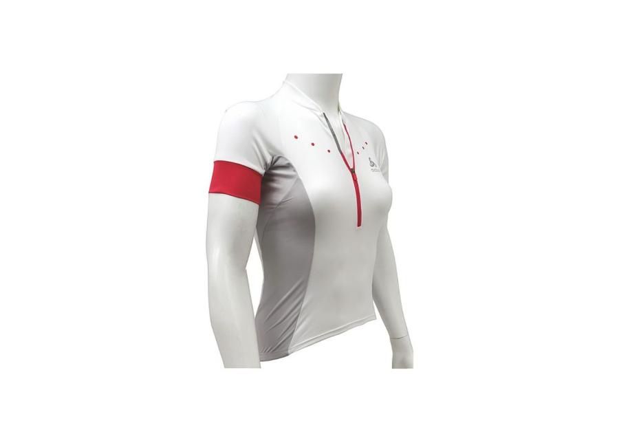 Naiste jalgrattasärk Odlo Stand-Up Collar S/S 1/2 Zip Gavia W 410891-10000 suurendatud