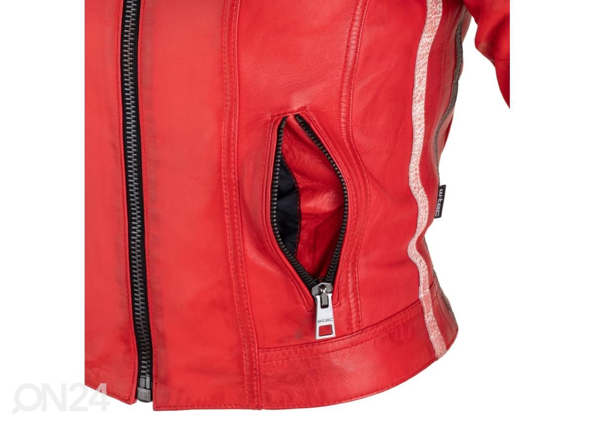 Naiste nahast mototagi W-TEC Umana punane - 3XL suurendatud