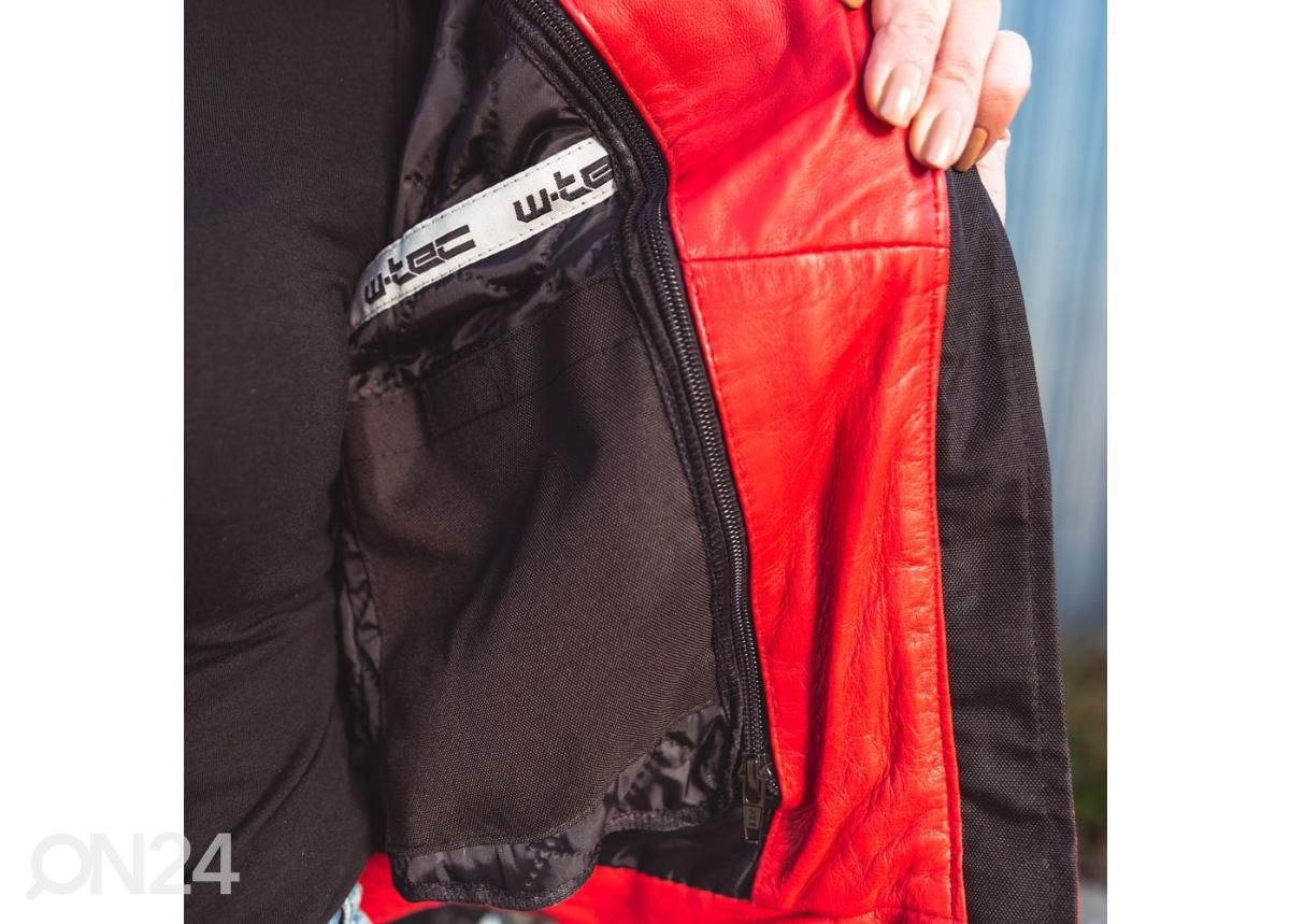 Naiste nahast mototagi W-TEC Umana punane - 3XL suurendatud