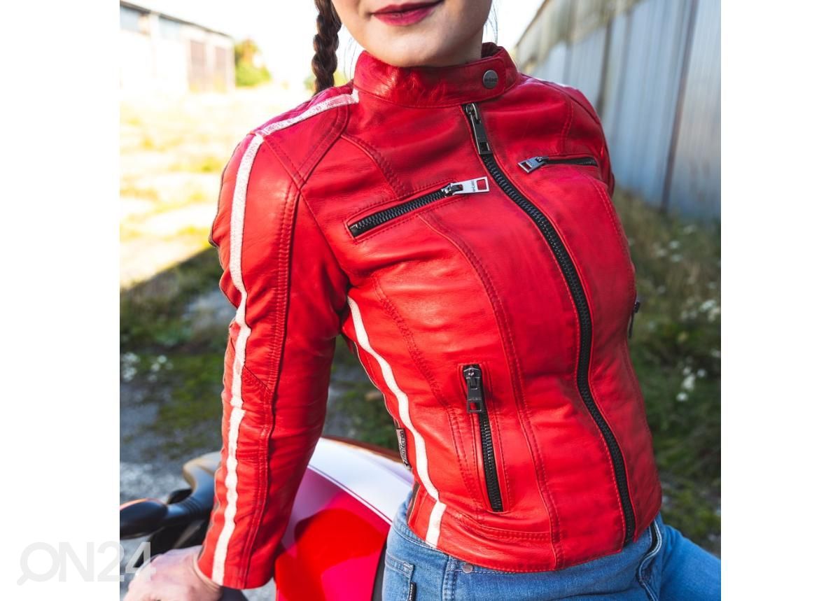 Naiste nahast mototagi W-TEC Umana punane - 3XL suurendatud