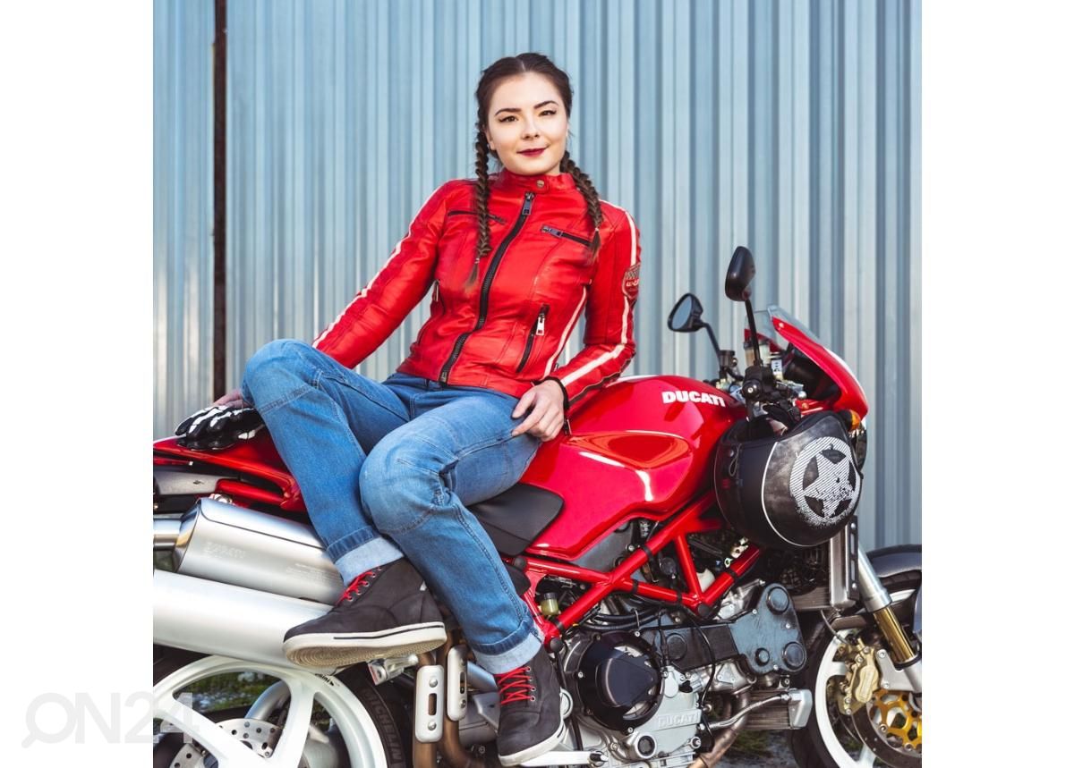 Naiste nahast mototagi W-TEC Umana punane - 3XL suurendatud