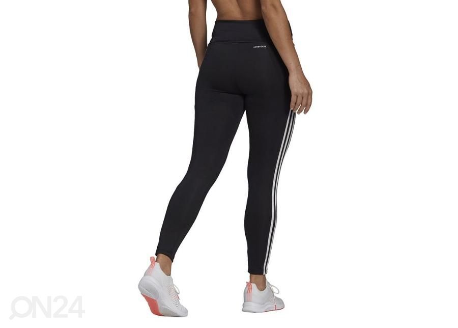 Naiste pikad treeningretuusid Adidas High Riese 3-Stripes 7/8 Tights suurendatud